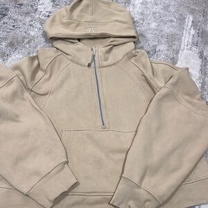 Lululemon half zip scuba. Small mark and zipper malfunction but works perfect